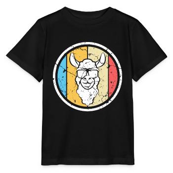 Lama - Stanley/Stella Kinder T-Shirt MINI CREATOR  - Schwarz - Vorne - Mikhail (115cm)