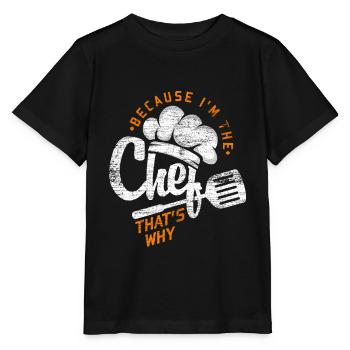 Chef chef - T-shirt bio MINI CREATOR Stanley/Stella Enfant - noir - Devant - Mikhail (115cm)