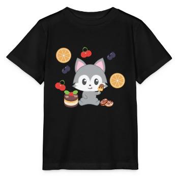 Husky - T-shirt Husky - Husky - Collations - T-shirt bio MINI CREATOR Stanley/Stella Enfant - noir - Devant - Mikhail (115cm)