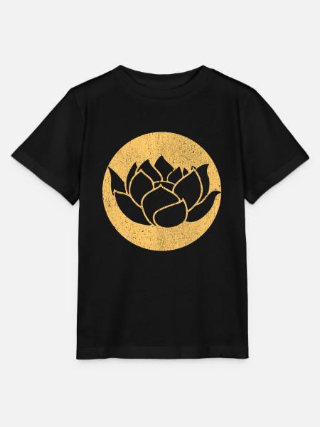 Yoga Lotus Kontur Silhouette - Stanley/Stella T-shirt MINI CREATOR til børn - sort