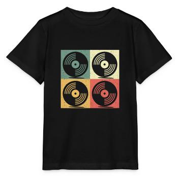 Disque vinyle vinyles cadeau rétro - T-shirt bio MINI CREATOR Stanley/Stella Enfant - noir - Devant - Mikhail (115cm)