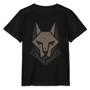 Cadeau Anubis, animal chacal chien sauvage - T-shirt bio MINI CREATOR Stanley/Stella Enfant - noir - Devant - Mikhail (115cm)
