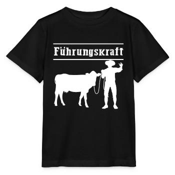 Vaches fermières - T-shirt bio MINI CREATOR Stanley/Stella Enfant - noir - Devant - Mikhail (115cm)