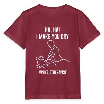 Physiotherapie Massage - Stanley/Stella Kinder T-Shirt MINI CREATOR  - Burgunderrot - Vorne - Kain (125cm)