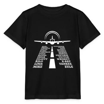Pilot Flughafen - Stanley/Stella Kinder T-Shirt MINI CREATOR  - Schwarz - Vorne - Mikhail (115cm)