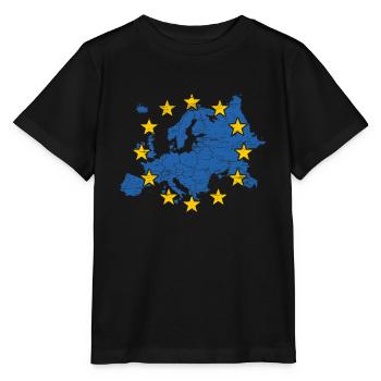 Union européenne Etoiles carte européenne - T-shirt bio MINI CREATOR Stanley/Stella Enfant - noir - Devant - Mikhail (115cm)