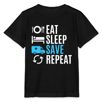 Ambulance Ambulance Cadeau Ambulance - T-shirt bio MINI CREATOR Stanley/Stella Enfant - noir - Devant - Mikhail (115cm)