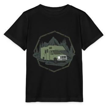 Wohnmobil - Stanley/Stella Kinder T-Shirt MINI CREATOR  - Schwarz - Vorne - Mikhail (115cm)