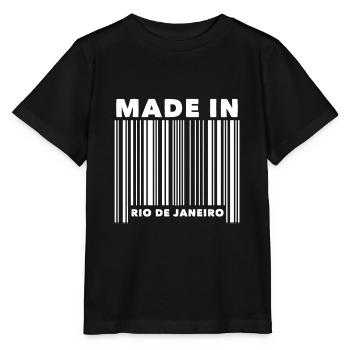 Rio de Janeiro barcode - Stanley/Stella MINI CREATOR Kids’ T-Shirt - black - Front - Mikhail (115cm)