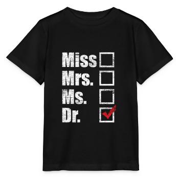 Arzt Doktortitel - Stanley/Stella Kinder T-Shirt MINI CREATOR  - Schwarz - Vorne - Mikhail (115cm)
