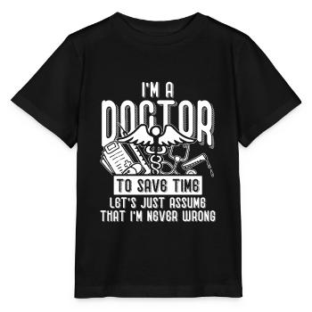 Doctor doctor - Stanley/Stella MINI CREATOR Kids’ T-Shirt - black - Front - Mikhail (115cm)
