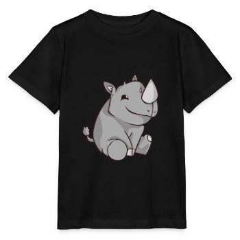 Chibi Comic Rhino Kawaii Joli Cadeau - T-shirt bio MINI CREATOR Stanley/Stella Enfant - noir - Devant - Mikhail (115cm)