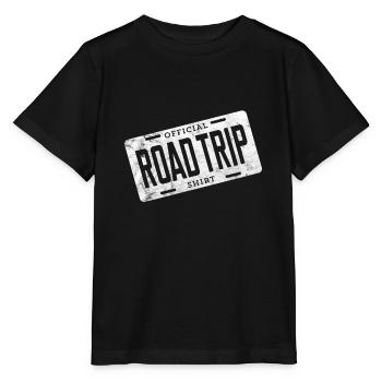 Official Road Trip Shirt I License Plate Party - Stanley/Stella MINI CREATOR Kids’ T-Shirt - black - Front - Mikhail (115cm)