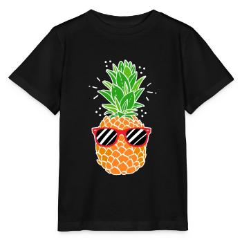 ananas - T-shirt bio MINI CREATOR Stanley/Stella Enfant - noir - Devant - Mikhail (115cm)