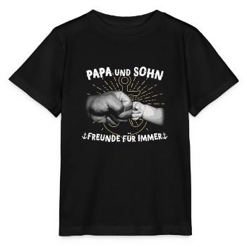 Papa und Sohn Freunde für immer - Stanley/Stella Kinder T-Shirt MINI CREATOR  - Schwarz - Vorne - Mikhail (115cm)