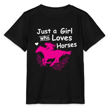 Horse riding horse saying - Stanley/Stella MINI CREATOR Kids’ T-Shirt - black - Front - Mikhail (115cm)