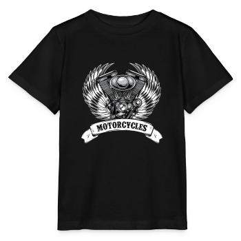 Motorcycling motorcycle motorcyclist - Stanley/Stella MINI CREATOR Kids’ T-Shirt - black - Front - Mikhail (115cm)