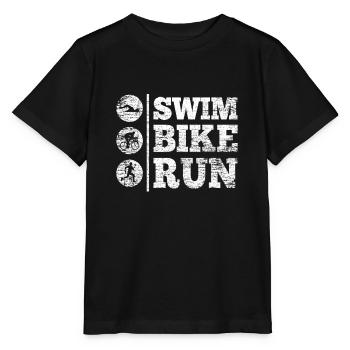 Triathlon - Stanley/Stella MINI CREATOR Kids’ T-Shirt - black - Front - Mikhail (115cm)