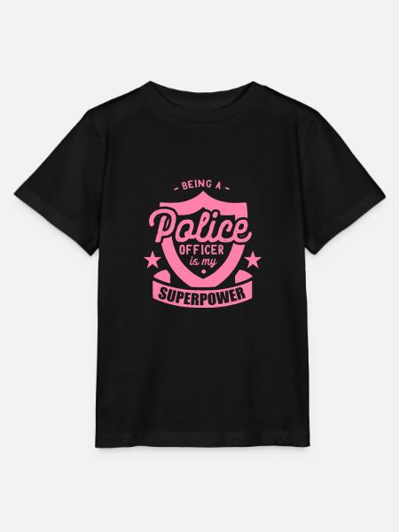 Polizistin - Stanley/Stella Kinder T-Shirt MINI CREATOR  - Schwarz