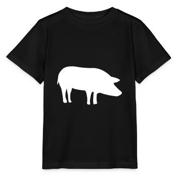 porc - T-shirt bio MINI CREATOR Stanley/Stella Enfant - noir - Devant - Mikhail (115cm)