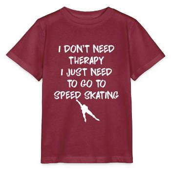 Speed Skating - Stanley/Stella MINI CREATOR Kids’ T-Shirt - burgundy - Front - Kain (125cm)