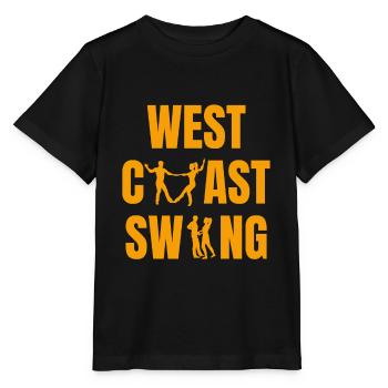 West Coast Swing WCS Westie Dancing Figure - Stanley/Stella MINI CREATOR Kids’ T-Shirt - black - Front - Mikhail (115cm)
