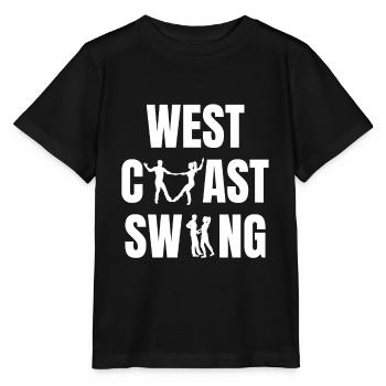 West Coast Swing WCS Westie Dancing Figure - Stanley/Stella MINI CREATOR Kids’ T-Shirt - black - Front - Mikhail (115cm)
