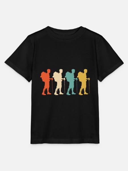 Wandern Wanderer - Stanley/Stella Kinder T-Shirt MINI CREATOR  - Schwarz