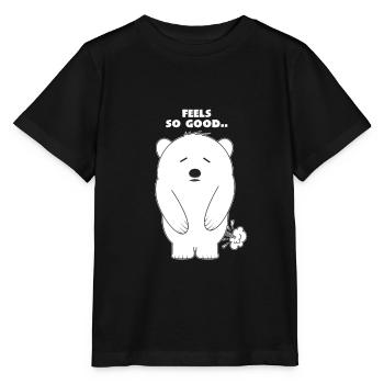 Eisbär Pups - Stanley/Stella Kinder T-Shirt MINI CREATOR  - Schwarz - Vorne - Mikhail (115cm)