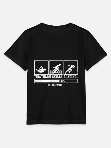Triathlon Skills Loading | Ladebalken Geschenkidee - Stanley/Stella Kinder T-Shirt MINI CREATOR  - Schwarz