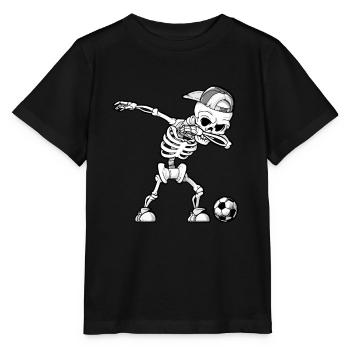 DAB SKELETT Chemise de sport 'Cool I Dabbing' pour football - T-shirt bio MINI CREATOR Stanley/Stella Enfant - noir - Devant - Mikhail (115cm)