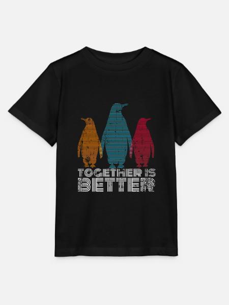 Pinguin Bande - Stanley/Stella Kinder T-Shirt MINI CREATOR - Schwarz
