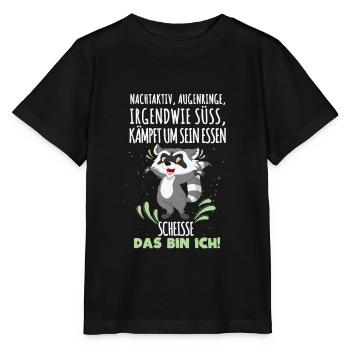 Nachtaktiv, Augenringe, irgendwie süß, kämpft um s - Stanley/Stella Kinder T-Shirt MINI CREATOR  - Schwarz - Vorne - Mikhail (115cm)