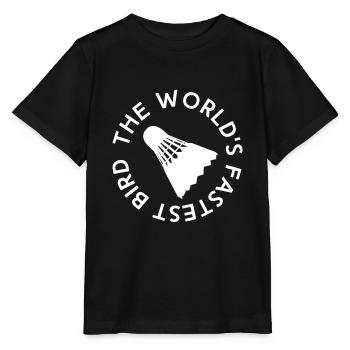The Worlds Fastest Bird Badminton Shuttlecock - Stanley/Stella Kinder T-Shirt MINI CREATOR  - Schwarz - Vorne - Mikhail (115cm)
