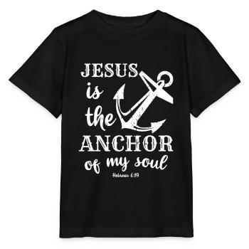 Jesus - Stanley/Stella Kinder T-Shirt MINI CREATOR  - Schwarz - Vorne - Mikhail (115cm)