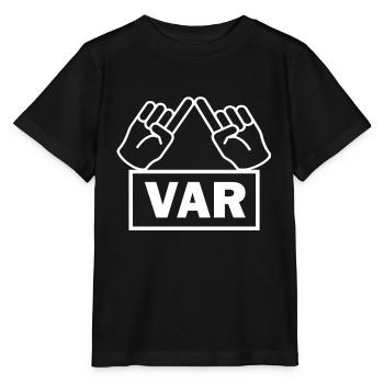 Arbitre Vidéo Arbitre VAR Kreisliga cadeau - T-shirt bio MINI CREATOR Stanley/Stella Enfant - noir - Devant - Mikhail (115cm)