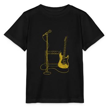 Guitar concert - Stanley/Stella MINI CREATOR Kids’ T-Shirt - black - Front - Mikhail (115cm)