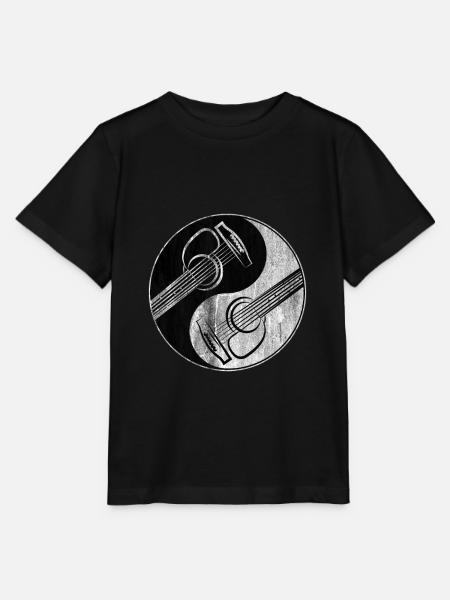 Gitarre Frieden - Stanley/Stella Kinder T-Shirt MINI CREATOR  - Schwarz