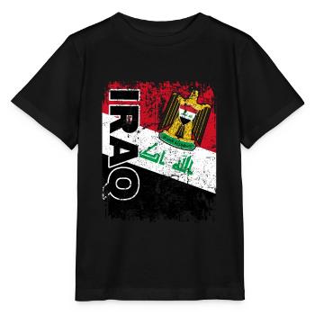 IRAQ FLAG - Iraqi flag - great retro - Stanley/Stella MINI CREATOR Kids’ T-Shirt - black - Front - Mikhail (115cm)