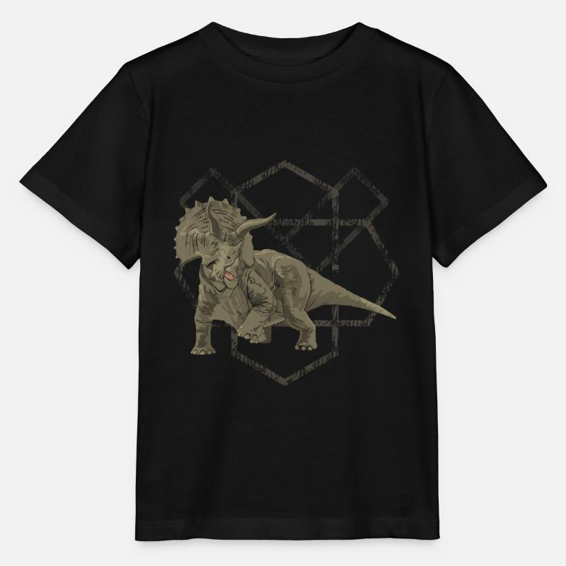 Triceratops - Stanley/Stella Kinder T-Shirt MINI CREATOR  - Schwarz