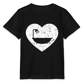 Baignoire dans le coeur - T-shirt bio MINI CREATOR Stanley/Stella Enfant - noir - Devant - Mikhail (115cm)