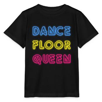 Dance Floor Queen 80s Neon Disco Party - Stanley/Stella MINI CREATOR Kids’ T-Shirt - black - Front - Mikhail (115cm)