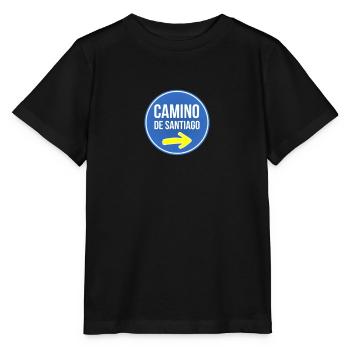 Route de pèlerinage Camino Temps de pèlerinage De Santiago - T-shirt bio MINI CREATOR Stanley/Stella Enfant - noir - Devant - Mikhail (115cm)