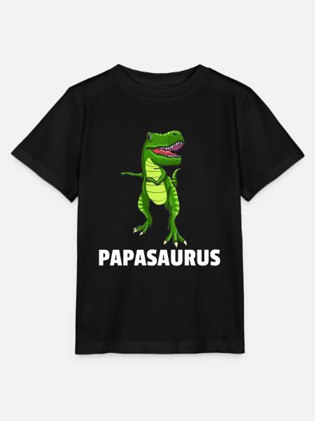 Dinosaurier Dino T-Rex Papa Vater Papi Geschenk - Stanley/Stella Kinder T-Shirt MINI CREATOR - Schwarz