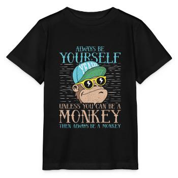 Always Be Yourself - Stanley/Stella Kinder T-Shirt MINI CREATOR  - Schwarz - Vorne - Mikhail (115cm)