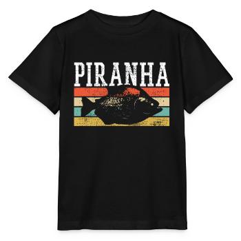 Piranha - Stanley/Stella MINI CREATOR Kids’ T-Shirt - black - Front - Mikhail (115cm)
