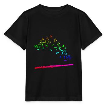Flöte Melodie - Stanley/Stella Kinder T-Shirt MINI CREATOR  - Schwarz - Vorne - Mikhail (115cm)