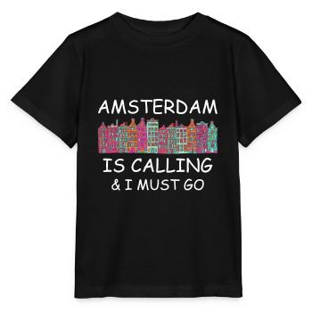 Amsterdam - Stanley/Stella MINI CREATOR Kids’ T-Shirt - black - Front - Mikhail (115cm)
