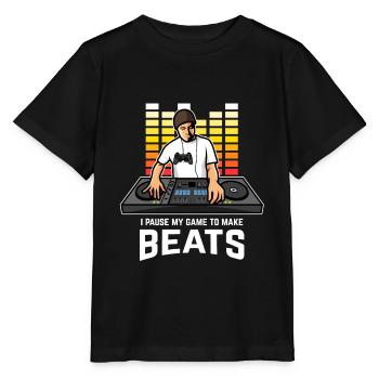 DJ Gamer Gift Deejay Disc Jockey Beatmaker - T-shirt bio MINI CREATOR Stanley/Stella Enfant - noir - Devant - Mikhail (115cm)