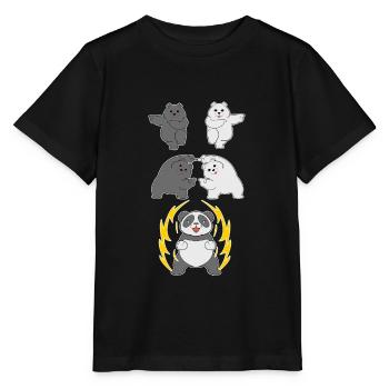 Panda Fusion Panda Ours Ours polaire cadeau ours noir - T-shirt bio MINI CREATOR Stanley/Stella Enfant - noir - Devant - Mikhail (115cm)